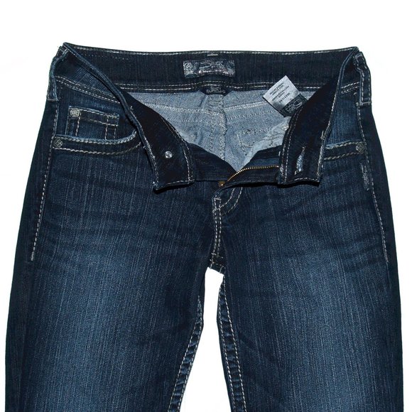 Silver Jeans - SUKI SURPLUS - SAF446 - Mid Rise Boot Cut Blue Denim (27X30) - Picture 8 of 16